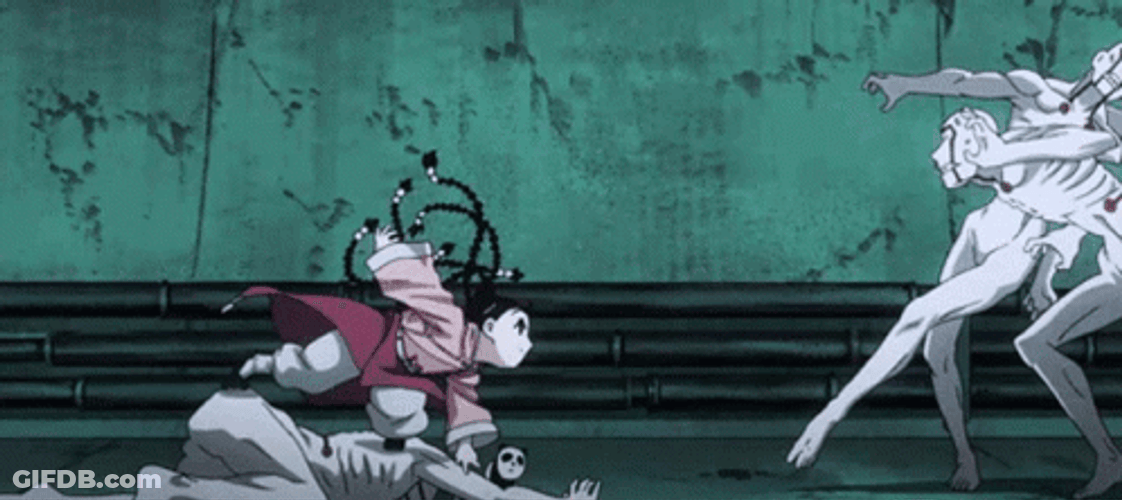 Anime Fighting Sukuna Versus Makora GIF