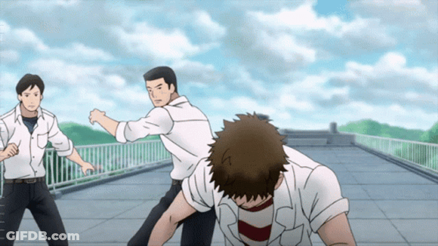 Anime Fights Kids On The Slope GIF