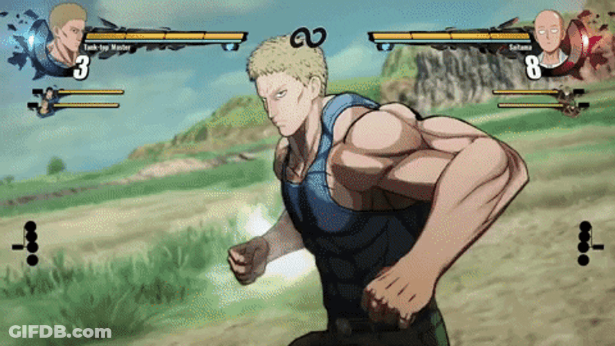Anime Fights One Punch Man Knock Out GIF