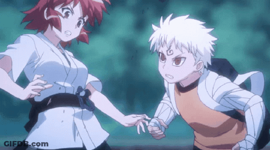 Anime Fights Sunao Sumeragi Versus Tsugumomo GIF