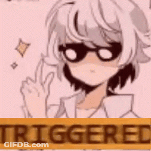 Anime Finger Gun Triggered Meme GIF
