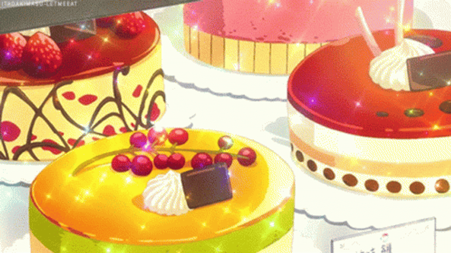 Anime Food Cakes Pudding GIF