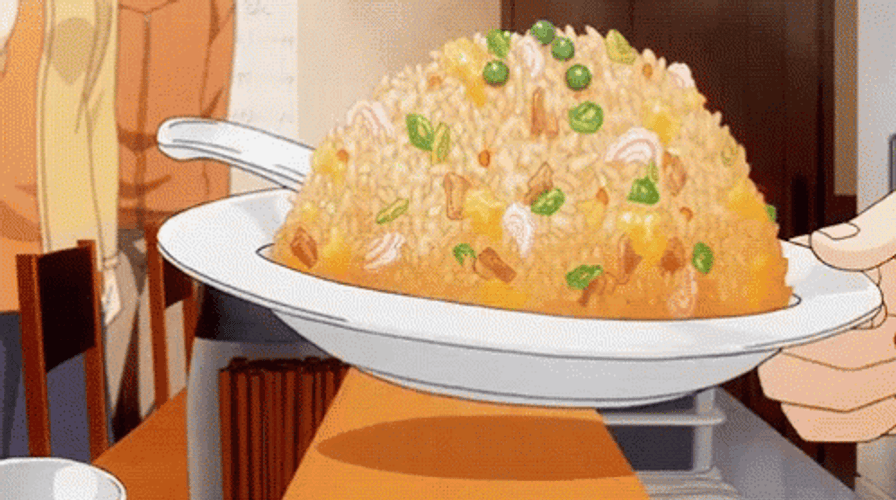 Anime Food Fried Rice GIF