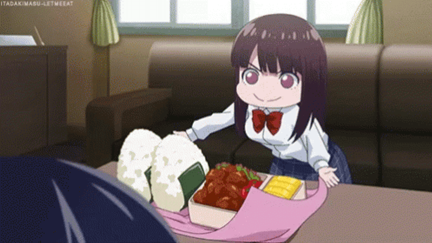Anime Food Girl Student GIF