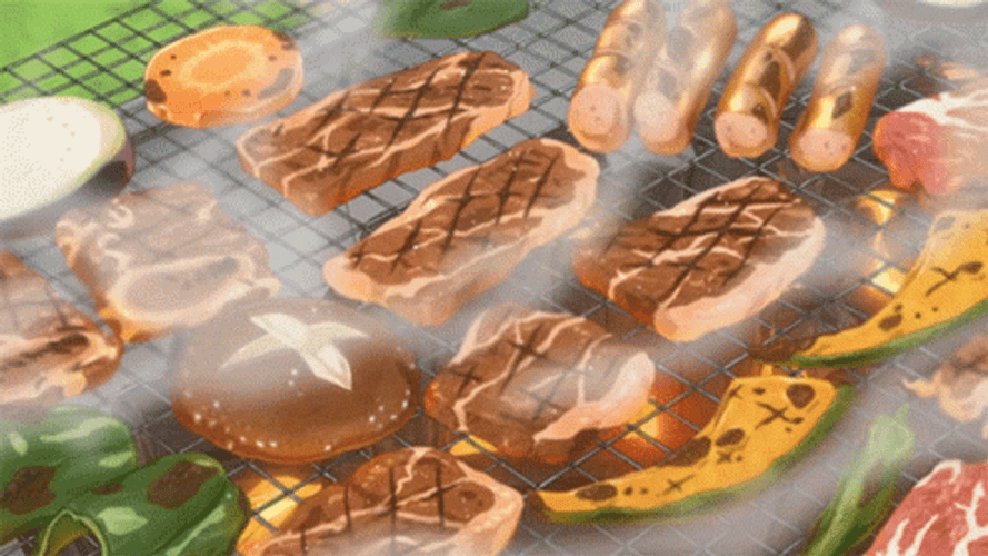 Anime Food Grill Cookout GIF