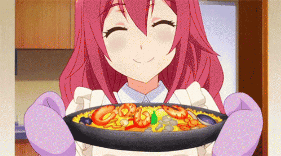 Anime Food Paella Julis Riessfeld GIF