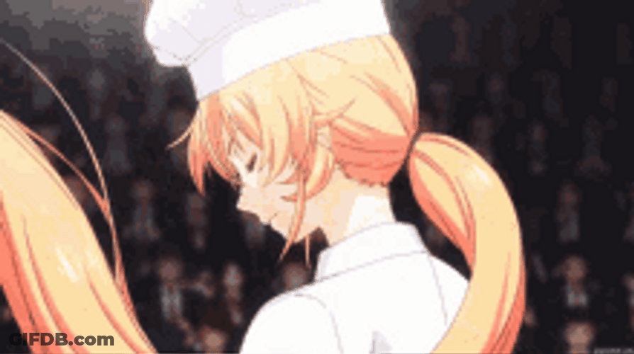 Anime Food Wars Chef Erina Nakiri Hair GIF