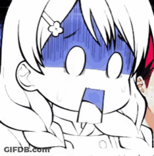 Anime Food Wars Chibi Megumi Surprised GIF