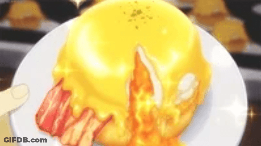 Anime Food Wars Erina Nakiri Eggs Benedict GIF