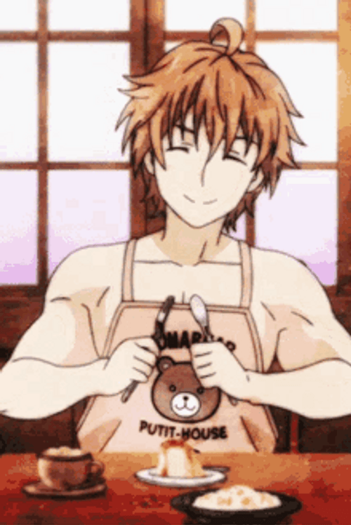 Anime Food Wars Happy Satoshi Isshiki GIF