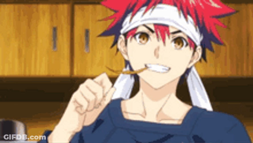 Anime Food Wars Sōma Yukihira Bite GIF