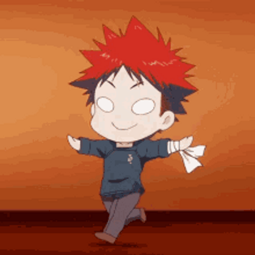 Anime Food Wars Sōma Yukihira Cute Chibi GIF