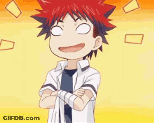 Anime Food Wars Sōma Yukihira Funny Angry Megumi GIF