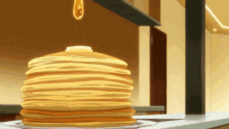 Anime Food Yummy Pancakes Syrup GIF