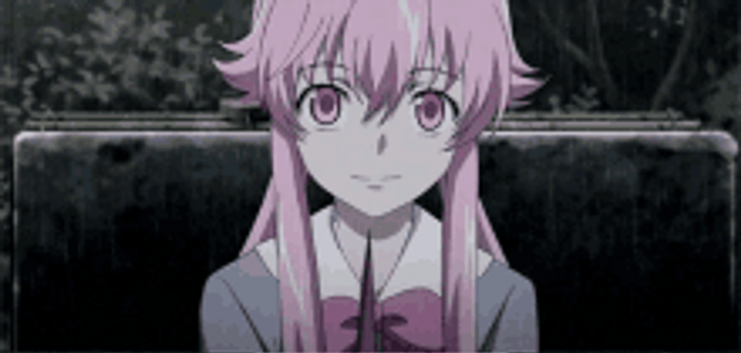 Anime Future Diary Yuno Gasai Cute Wink GIF