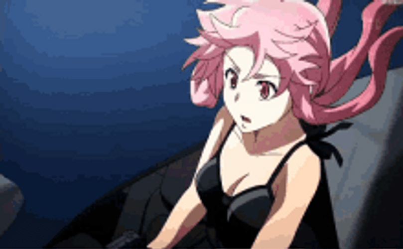 Anime Future Diary Yuno Gasai Handgun Aiming GIF