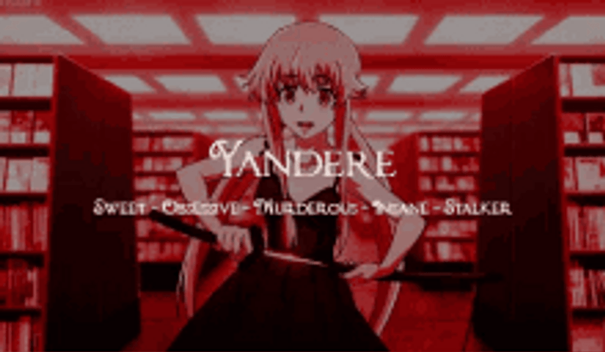Anime Future Diary Yuno Gasai Sword Stalker Yandere GIF