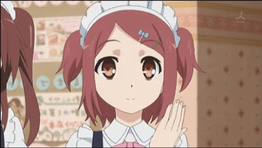 Anime Girl Blowing Kiss GIF