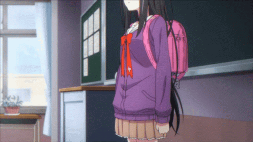 Anime Girl Bow Down GIF