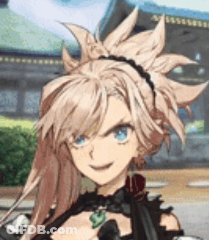 Anime Girl Close Up With Long Hair And Blue Eyes GIF