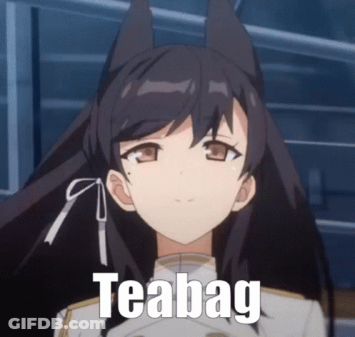 Anime Girl Close Up With Teabag GIF