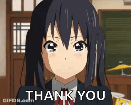 Anime Girl Crying Saying Thank You GIF