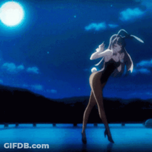 Anime Girl Dancing Bunny Girl GIF