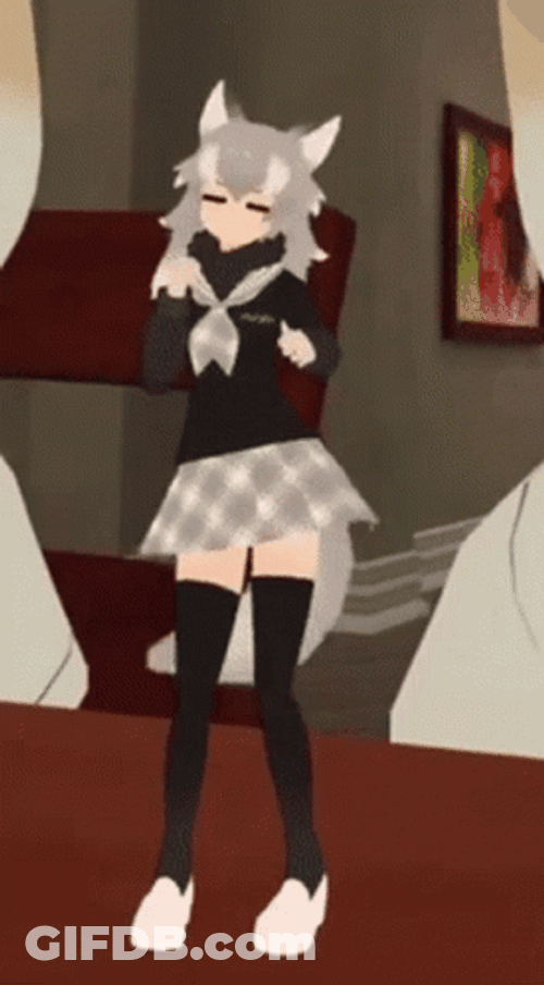 Anime Girl Dancing Cat Ears GIF