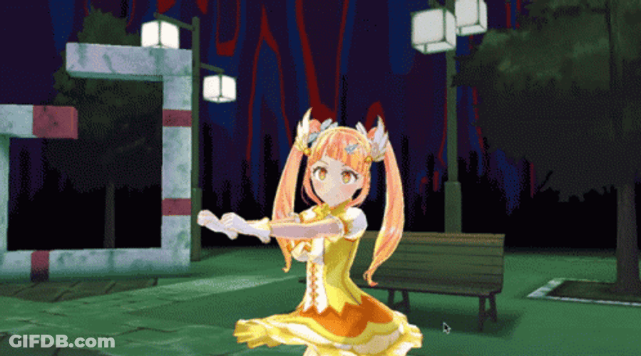 Anime Girl Dancing Ickey Shuffle GIF