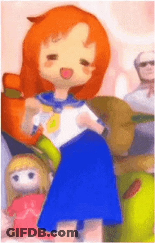 Anime Girl Dancing In Uniform GIF