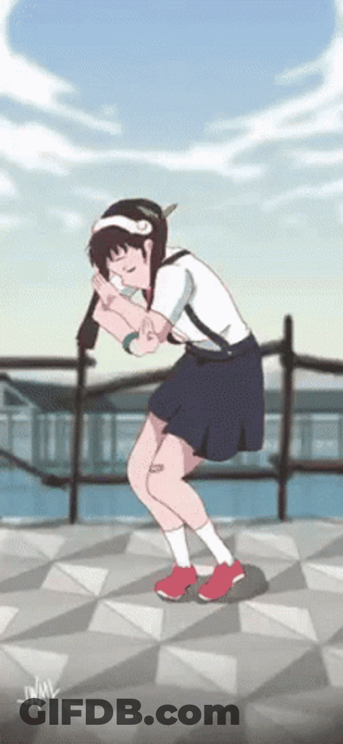 Anime Girl Dancing Mayoi Hachikuji GIF