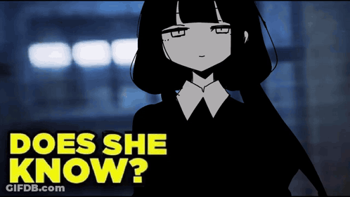 Anime Girl Does She Know GIF