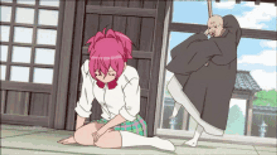 Anime Girl Getting Spanked GIF