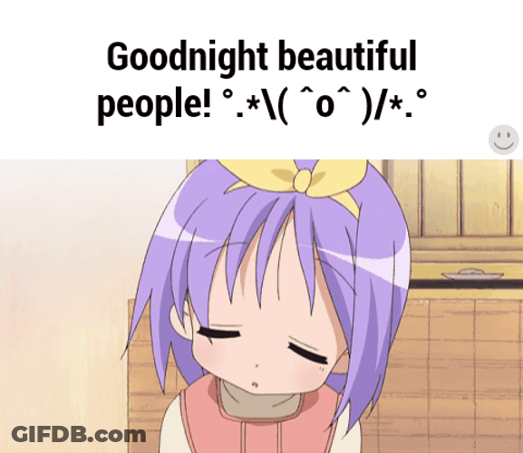 Anime Girl Goodnight Beautiful People GIF