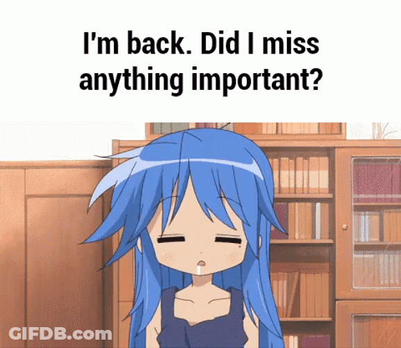 Anime Girl I'm Back From Sleeping GIF