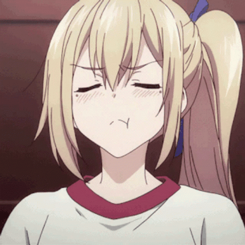 Anime Girl Making Pouty Face GIF