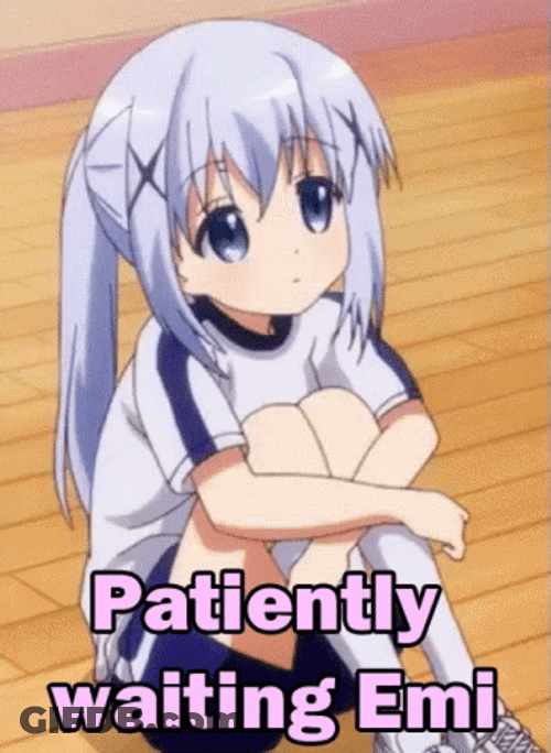Anime Girl Patiently Waiting Emi GIF
