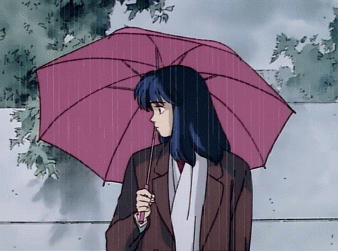 Anime Girl Pfp In The Rain GIF