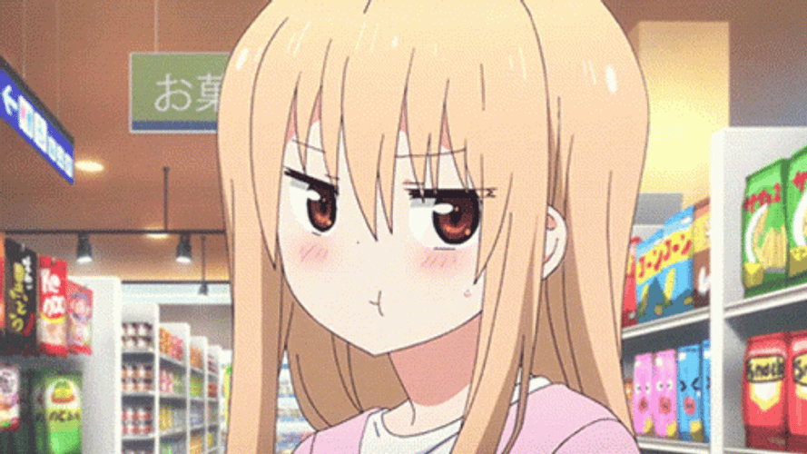 Anime Girl Pouting Hmph GIF