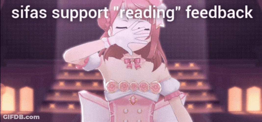 Anime Girl Reading Feedback GIF