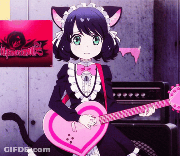 Anime Girl Rock Star GIF