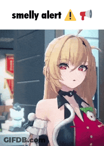 Anime Girl Smelly Alert GIF