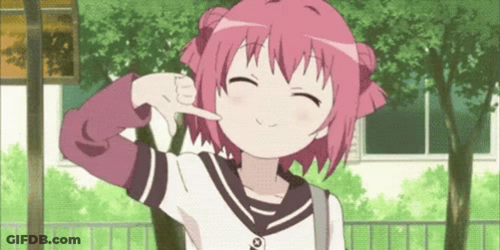 Anime Girl Thumbs Up Smirk GIF