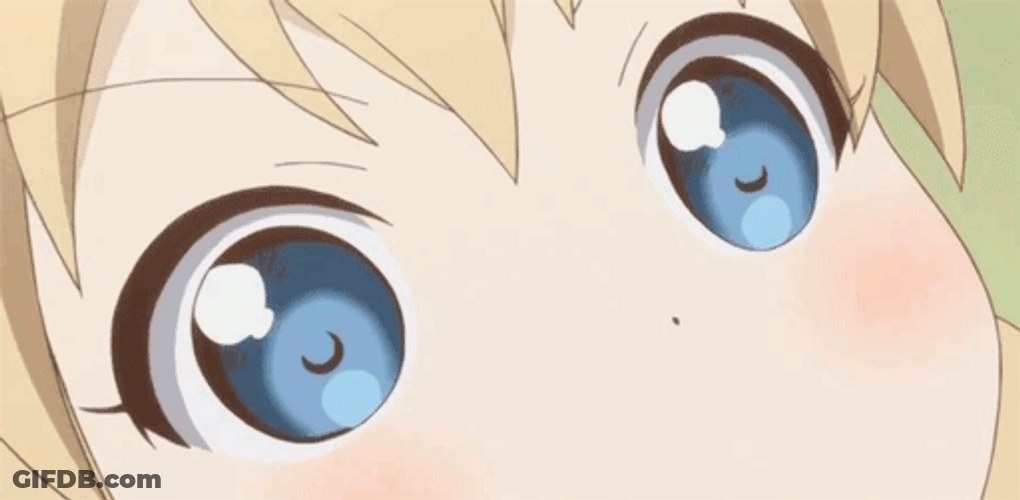 Anime Girl Visibly Shaking With Excitement GIF