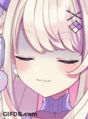 Anime Girl With Eyes Closed GIF