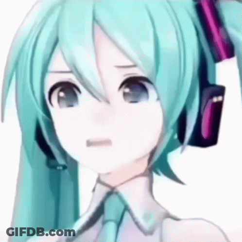 Anime Girl With Headphones And Tie GIF