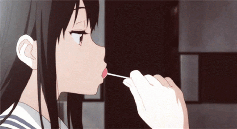 Anime Girl With Lollipop GIF