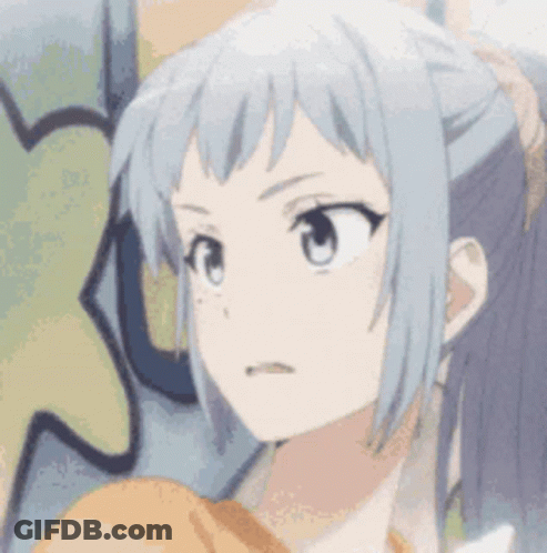 Anime Girl With Ponytail Serious Look GIF