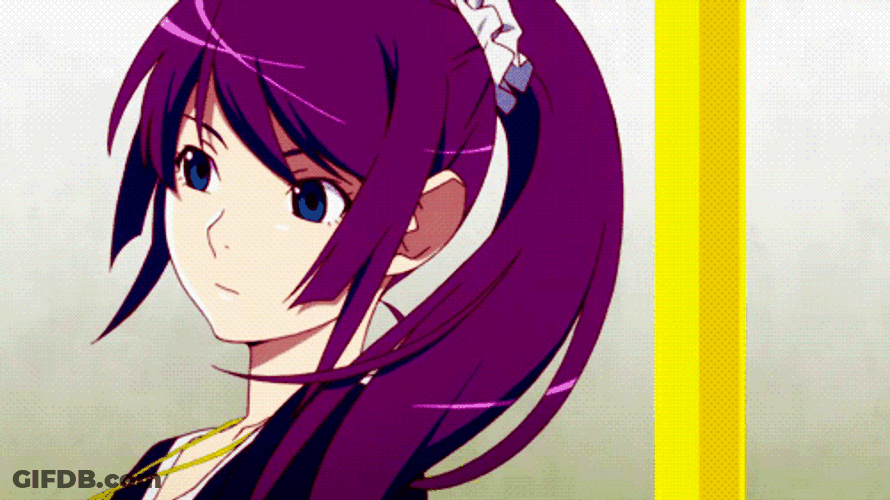 Anime Girl With Purple Hair GIF