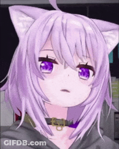 Anime Girl With Purple Hair And Eyes GIF